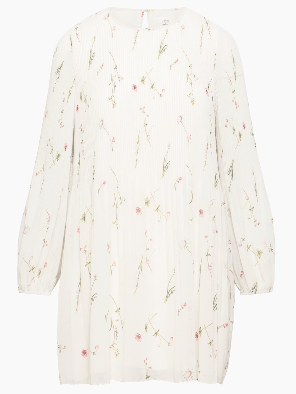 Aritzia Wilfred Daydreamer Mini Dress in Light Birch / Bright Rose
